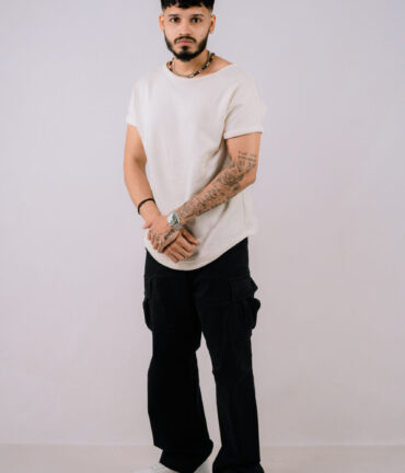 Theron Urban Cuff Tee - Phoenix white