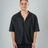 Adonis Oversize Crop Shirt – Raven