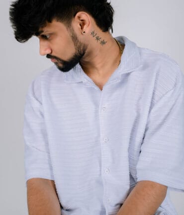 Adonis Oversize Crop Shirt - Phoenix White